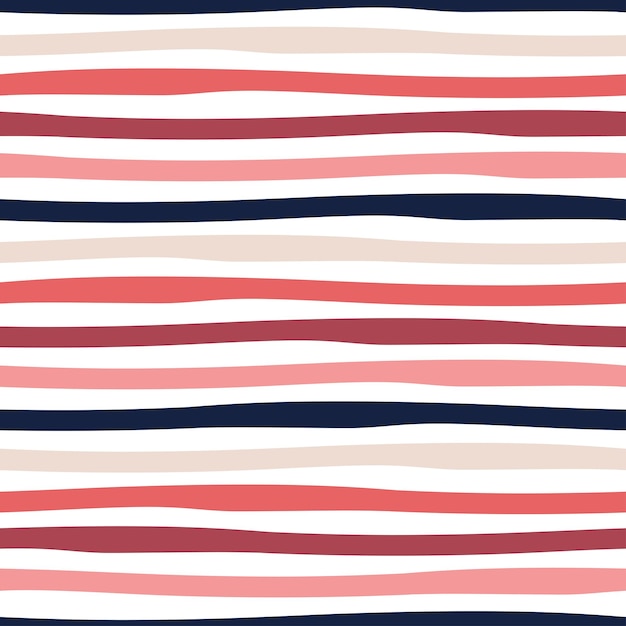 Seamless pattern with hand drawn stripes