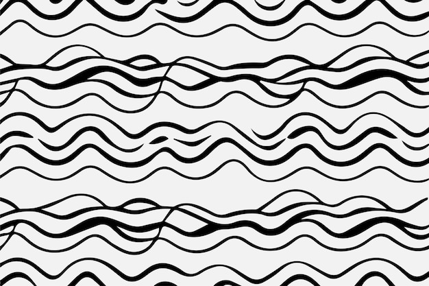 Seamless pattern with hand drawn wavy lines editable eps vector format