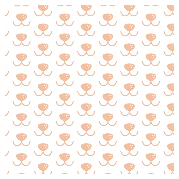 Seamless pattern with heads of different breeds dogs Corgi Pug Chihuahua Terrier Husky