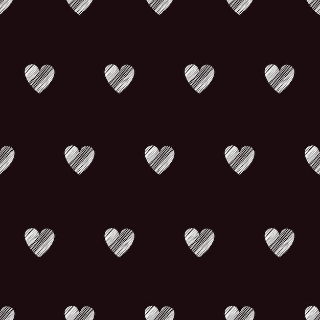 Seamless pattern with hearts