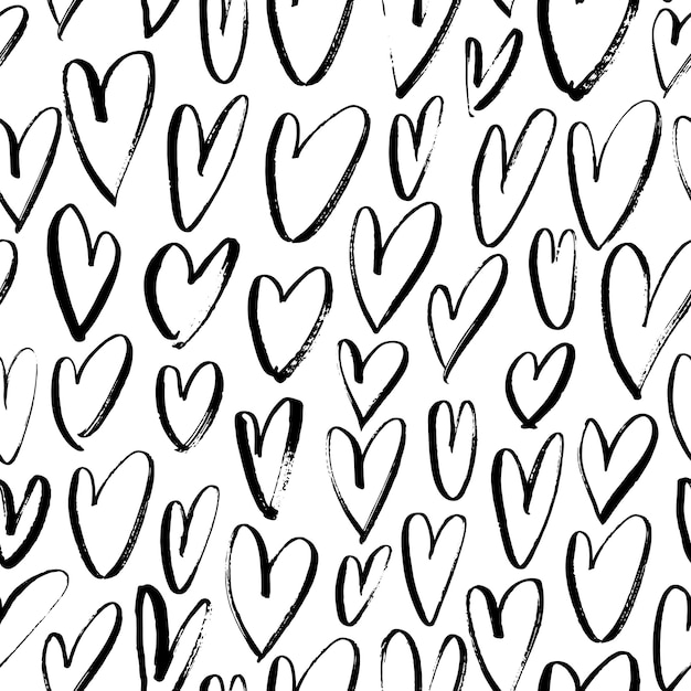 Seamless pattern with hearts.