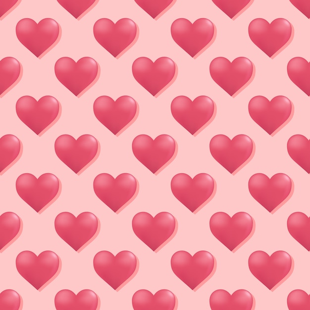 Vector seamless pattern with hearts.