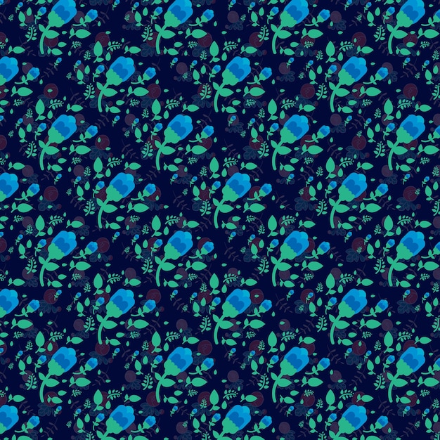 a seamless pattern with the image of butterflies on a dark background