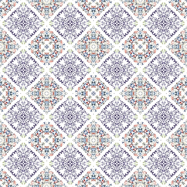 Seamless pattern with the image of the flower and the word art on a white background.