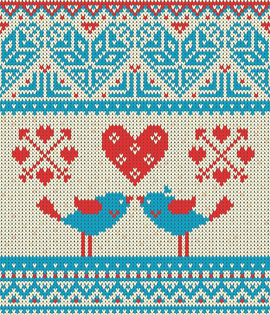 Seamless pattern with an image of the Norwegian patterns.