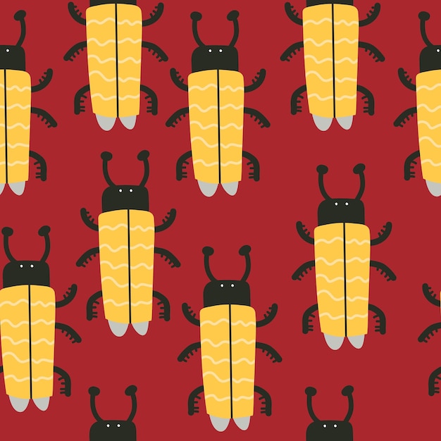 seamless pattern with insects