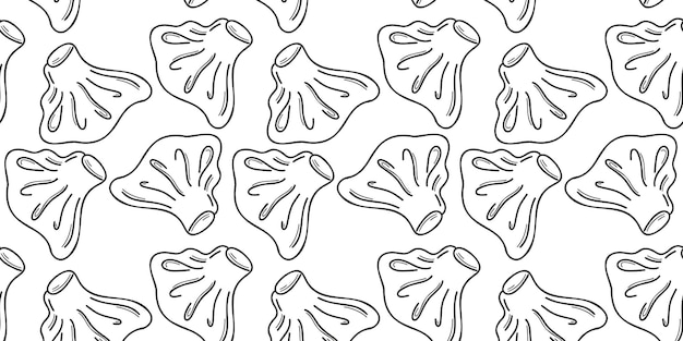 Seamless pattern with khinkali. Doodle hand drawn.
doodle vector illustration