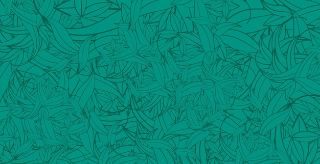 Vector seamless pattern with leaves handdrawn vector illustration