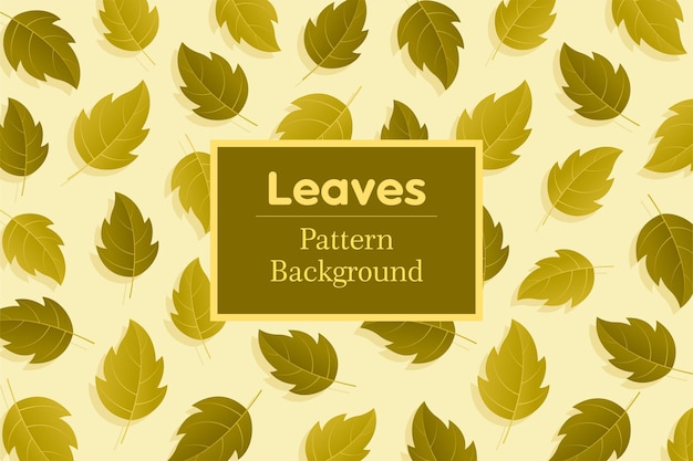 Seamless pattern with leaves