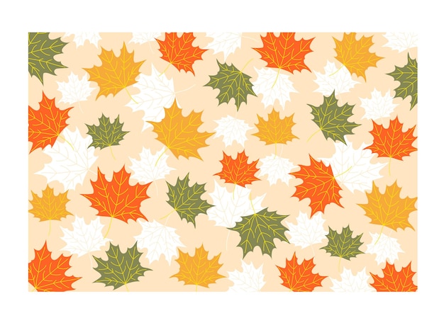 Vector seamless pattern with leaves.