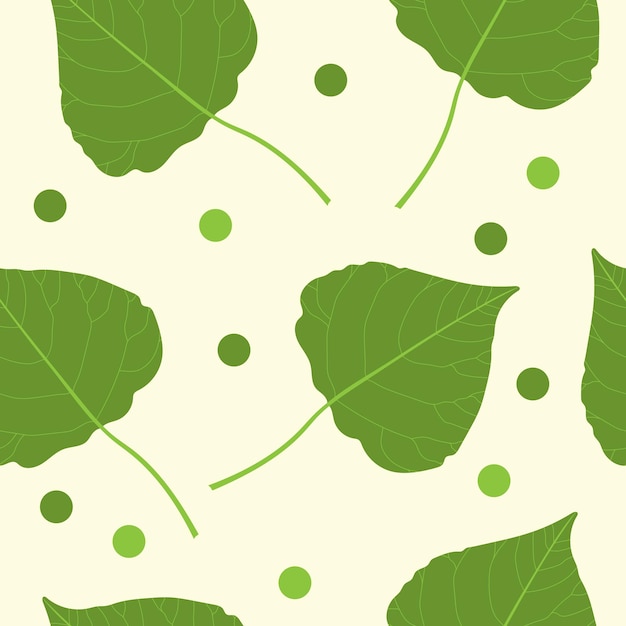 Vector seamless pattern with leaves