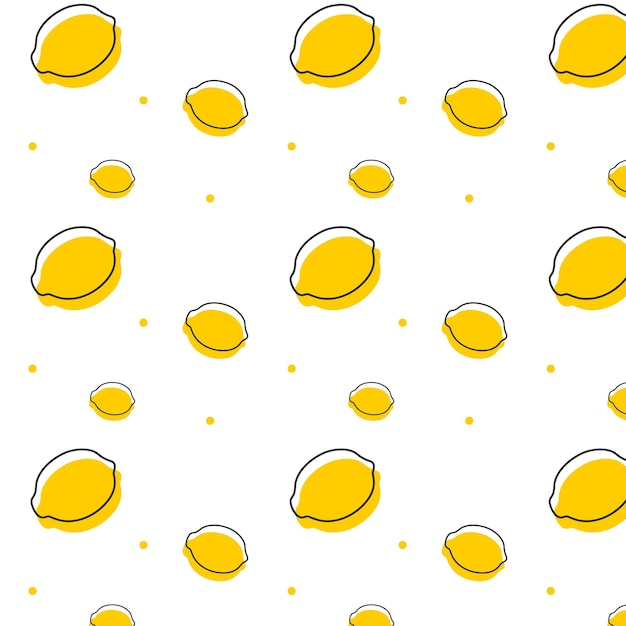 Seamless pattern with lemons vector illustration