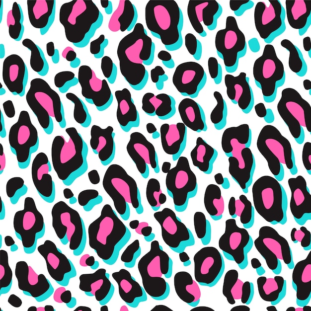 Vector seamless pattern with leopard print.