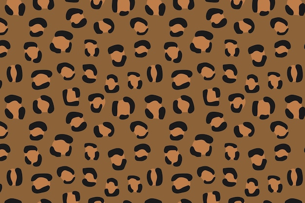 Seamless pattern with leopard skin