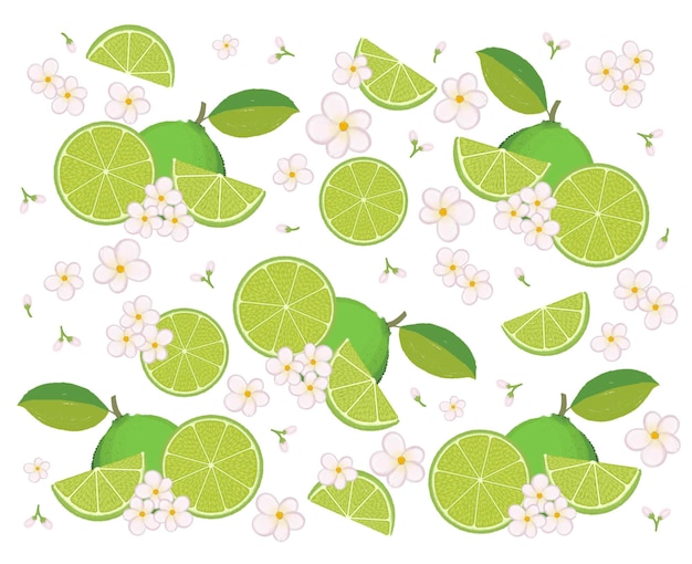 seamless pattern with lime