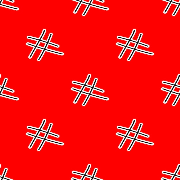 Seamless pattern with lines on red background