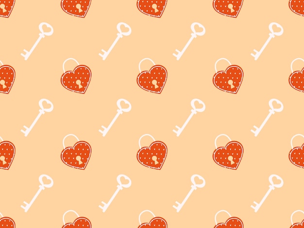 seamless pattern with locks and keys cute pattern with a love lock on a delicate background