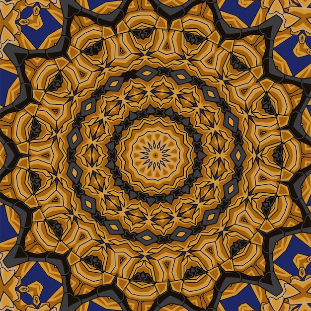 Seamless pattern with mandala ornament Traditional Arabic Indian motifs