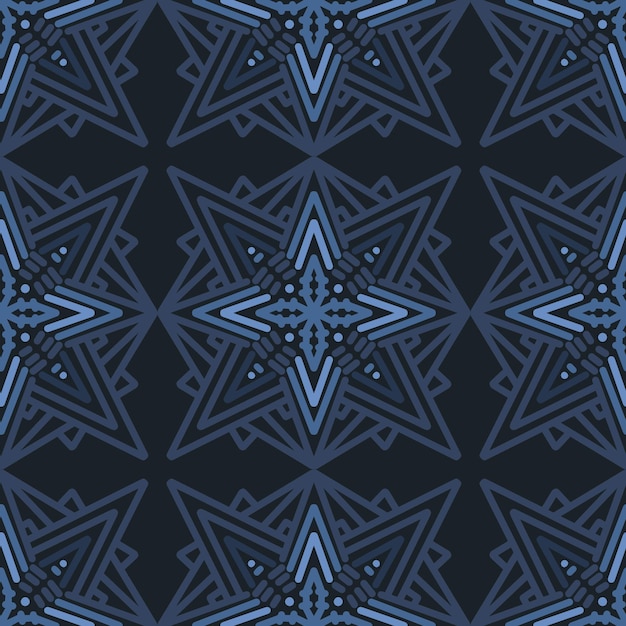 Seamless pattern with mandala ornament