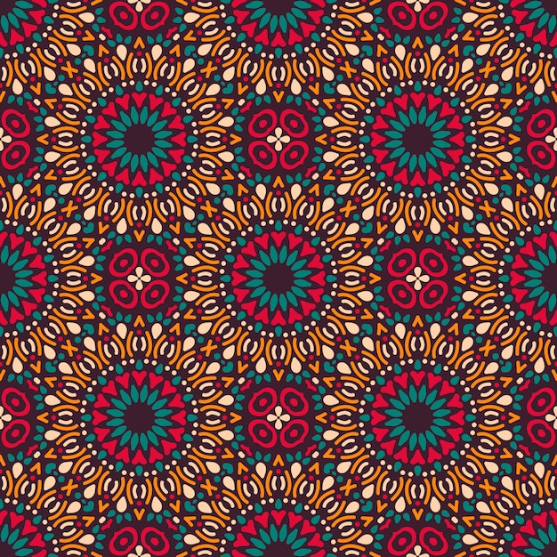 Seamless pattern with mandala