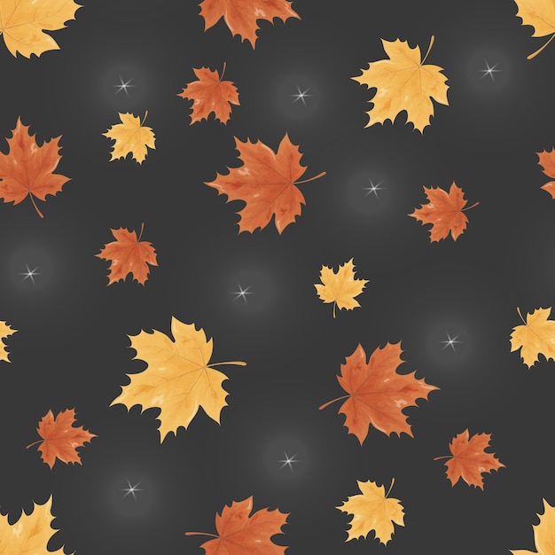 Seamless pattern with maple leaves Texture design for web banner print wallpaper