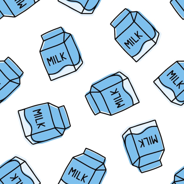 Seamless pattern with milk boxes