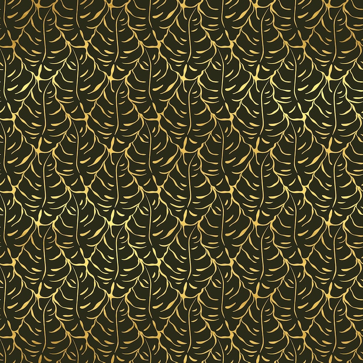 Vector seamless pattern with monstera leaves silhouettes trending tropical background vector illustration