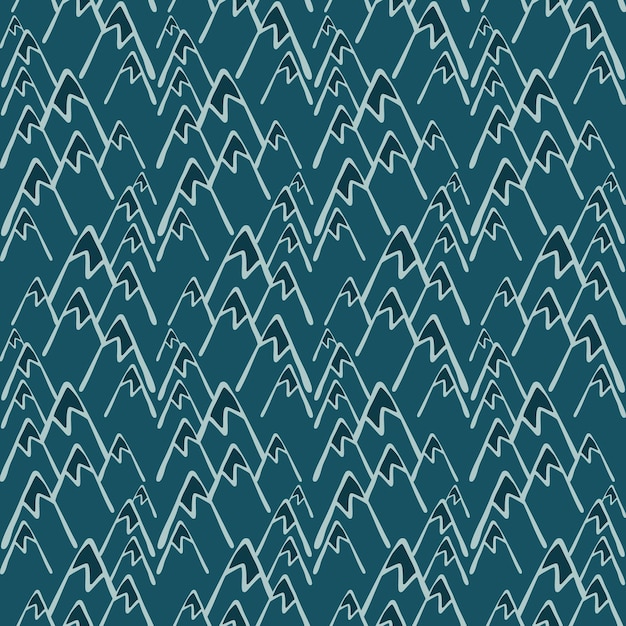 Seamless pattern with mountains Hand drawn rock endless wallpaper