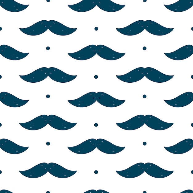 Seamless pattern with moustache for father's day