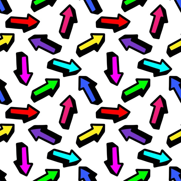 seamless pattern with multicolored arrows vector illustration