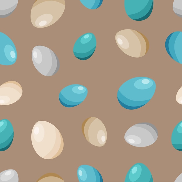 Vector seamless pattern with multicolored easter eggs pattern is suitable for textures wallpaper