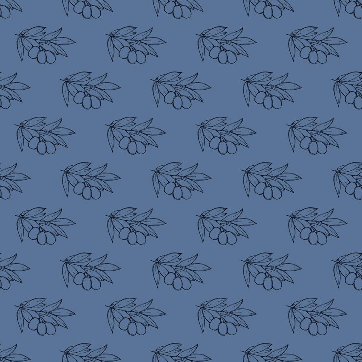 Vector seamless pattern with olive branches for decorative print wrapping paper greeting cards wallpaper and fabric
