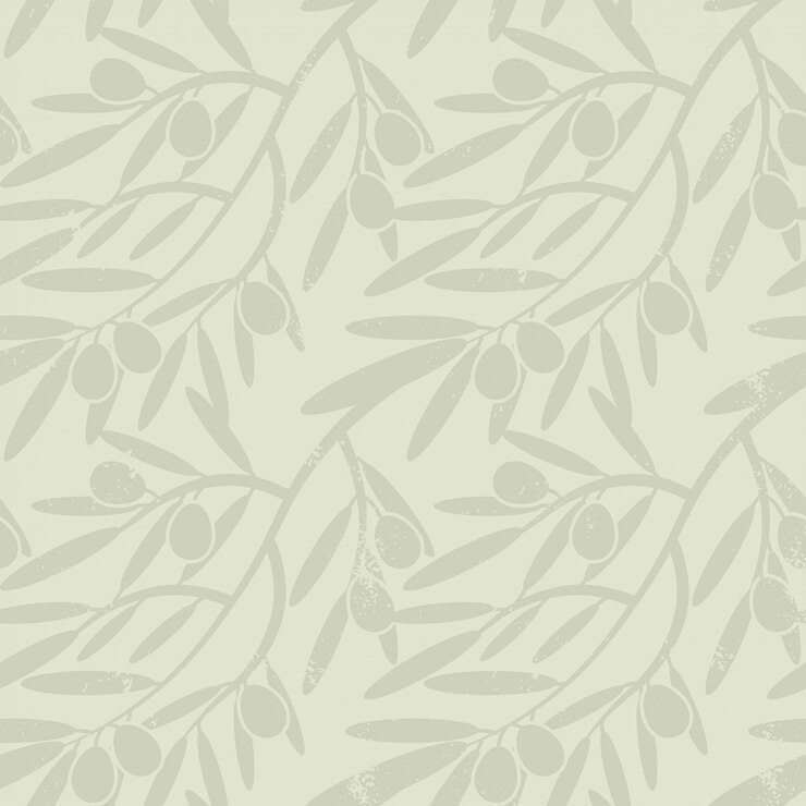 Vector seamless pattern with olive branches.