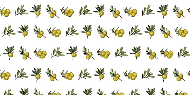 Seamless pattern with olive