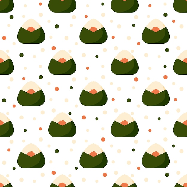 Seamless pattern with Onigiri for decoration