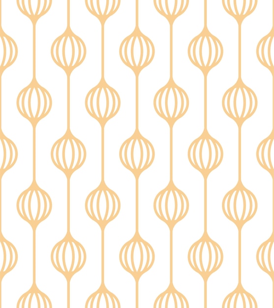 A seamless pattern with orange abstract shapes on a white background.