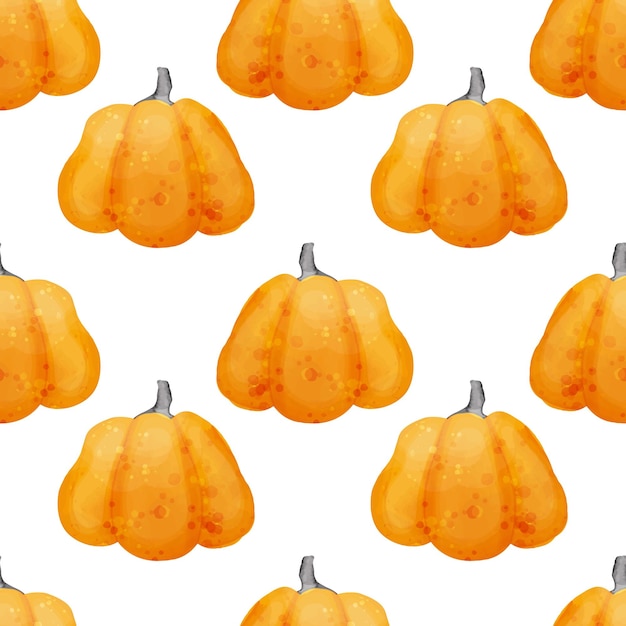 seamless pattern with orange pumpkins thanksgiving background