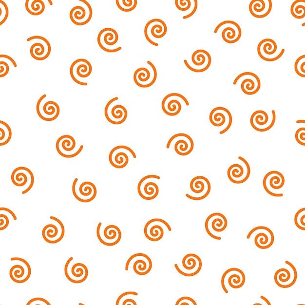 Seamless pattern with orange spiral