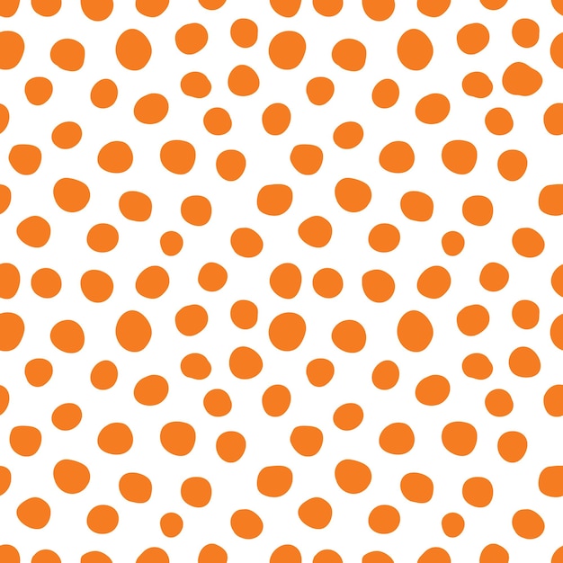 Vector seamless pattern with orange spots