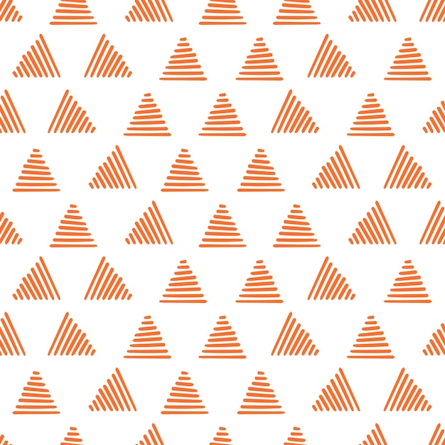 Seamless pattern with orange triangles