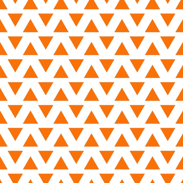 Vector seamless pattern with orange triangles