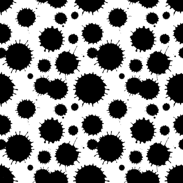 Seamless pattern with painted splash texture