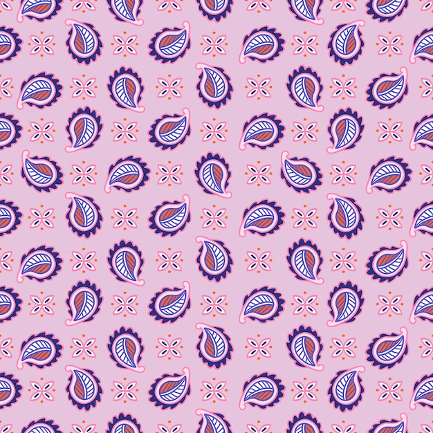 Seamless pattern with paisley ornament