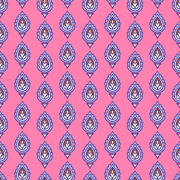 Seamless pattern with paisley ornament