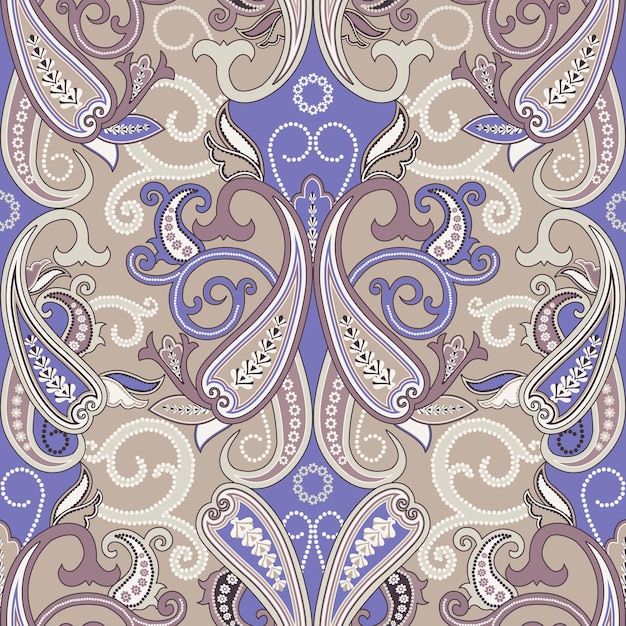 Seamless pattern with paisley ornament