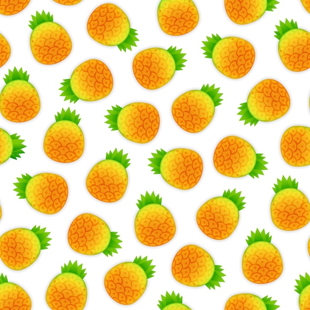 Seamless Pattern with Pineapples