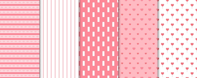 Вектор Бесшовный узор с розовыми декоративными элементами для подарочной упаковки бумажной ткани