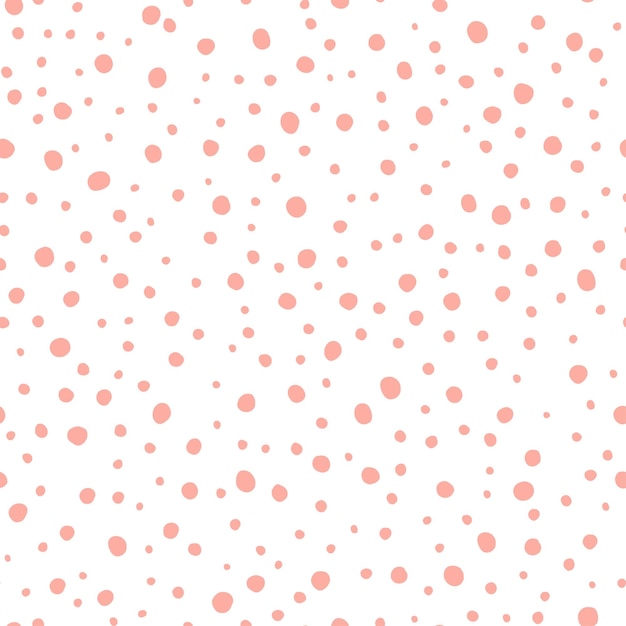 Seamless pattern with pink dots