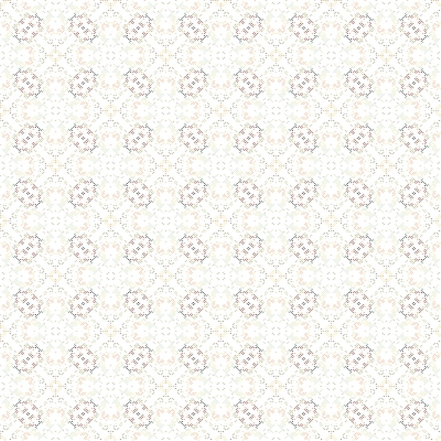 Vector a seamless pattern with pink and orange flowers on a white background.