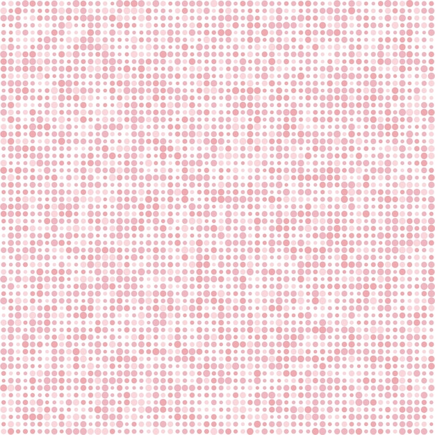 Seamless pattern with pink random size dots vector background